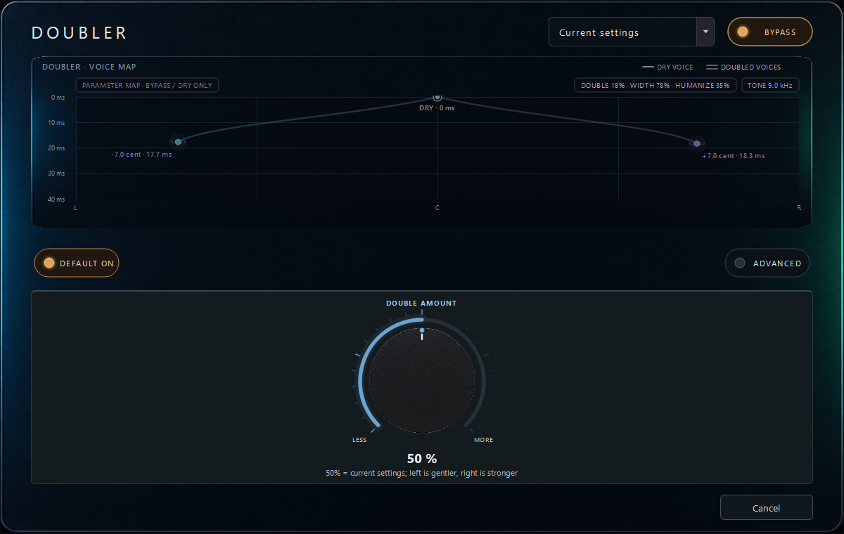 Doubler built-in effect editor